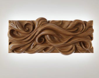 Wavy Wall Panel CNC Router 3D Model (stl/obj/dxf)