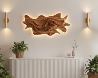 Wavy Wood Wall Panel CNC Router 3D Model (stl/obj/dxf)