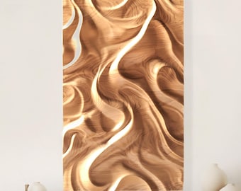 3D Carved Wall Panel CNC Files: STL/DXF Router Project (400x250x35 mm)