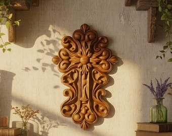 Cnc files for wood: 3D stl carved cross for wall decor