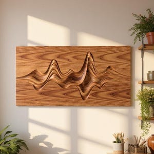 Soundwave CNC-houtmuurkunst - 3D-modelreliëf (stl/obj/dxf)