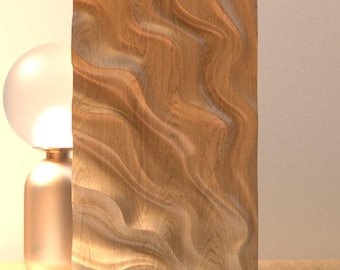 CNC Wood Sculpture 3D Model: Wall Decor STL File (45x25x3,5 cm)