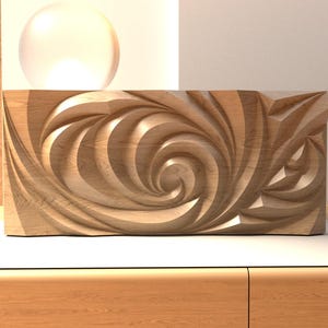 Tallado CNC, relieve de modelo 3D, escultura de madera CNC, decoración de pared STL, archivos CNC para madera, escultura de pared CNC, archivos de enrutador CNC