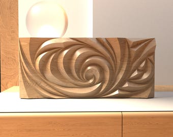 CNC Carved Wood Wall Panel 3D Model (stl/obj/dxf Files)