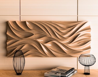 Wavy 3D Wall Panel CNC Router Model (stl/obj/dxf)
