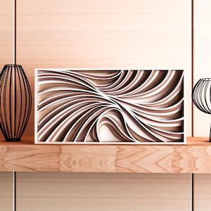Layered laser cut file: 3D svg wall panel