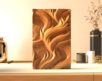 Wavy Wood Wall Panel 3D Model, CNC Router Files (stl/obj/dxf)