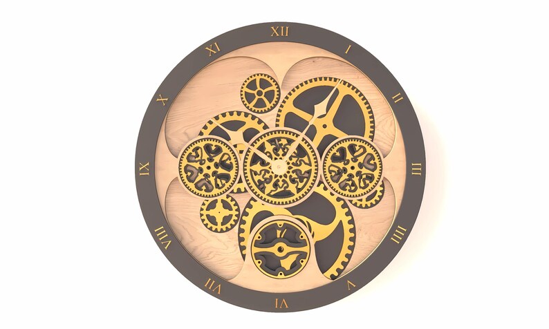 Steampunk Gear Clock SVG – Mandala Laser Cut Files (digital Download ...