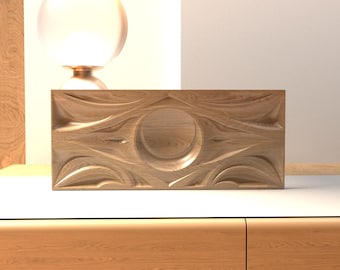 CNC Wood Carving: 3D Wall Decor STL Model (35x15x2 cm)