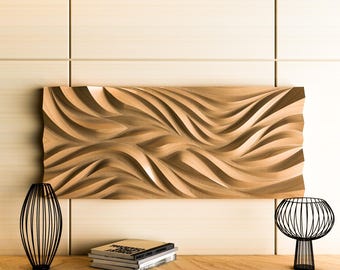 Bundle 10 Wave 3D Wall Panel CNC files – stl, dxf, obj