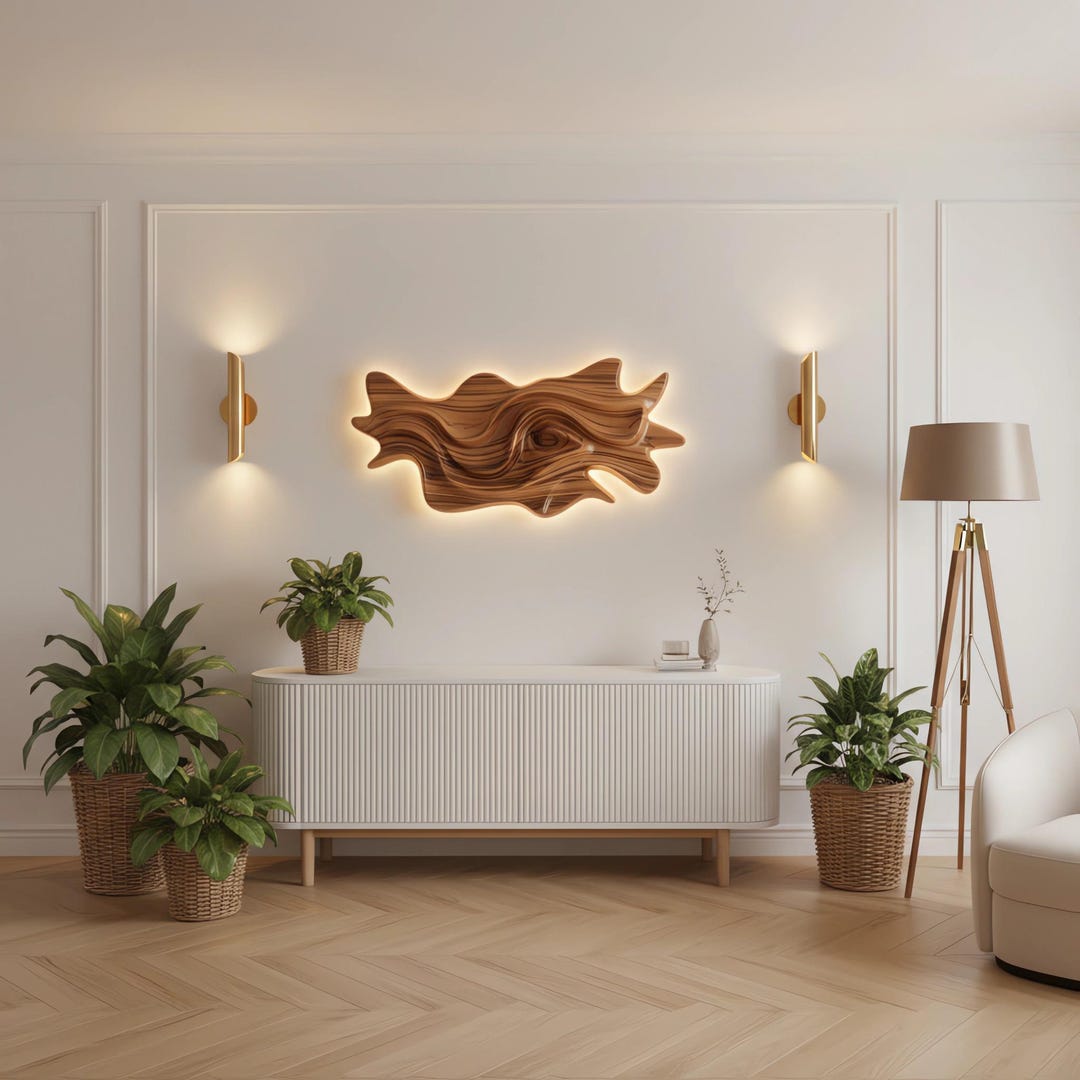 Wavy Wood Wall Panel CNC Router 3D Model (stl/obj/dxf) - Etsy