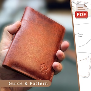 Pasomslag pdf, Læderomslag mønster, DIY pasomslag, Pasomslag skabelon, Håndlavet læderomslag, DIY etui, Rejseomslag, Pasomslag PDF