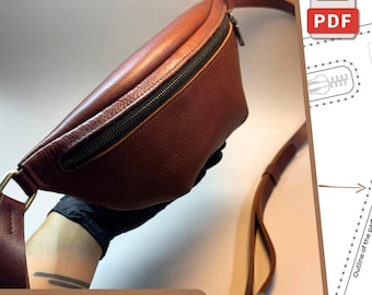 Leather Shoulder Bag Pattern: Modern DIY Sling Bag (PDF)