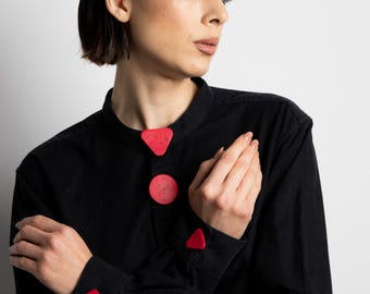 Polymer Clay Lapel & Cuff Styling Clip – Handmade Minimal Fashion Accessory, MYCLIPÉ VERSA