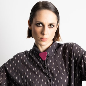 Polymer Clay Button Styling Clip – Handmade Minimal Triangle Garment Detail, MYCLIPÉ SOLO