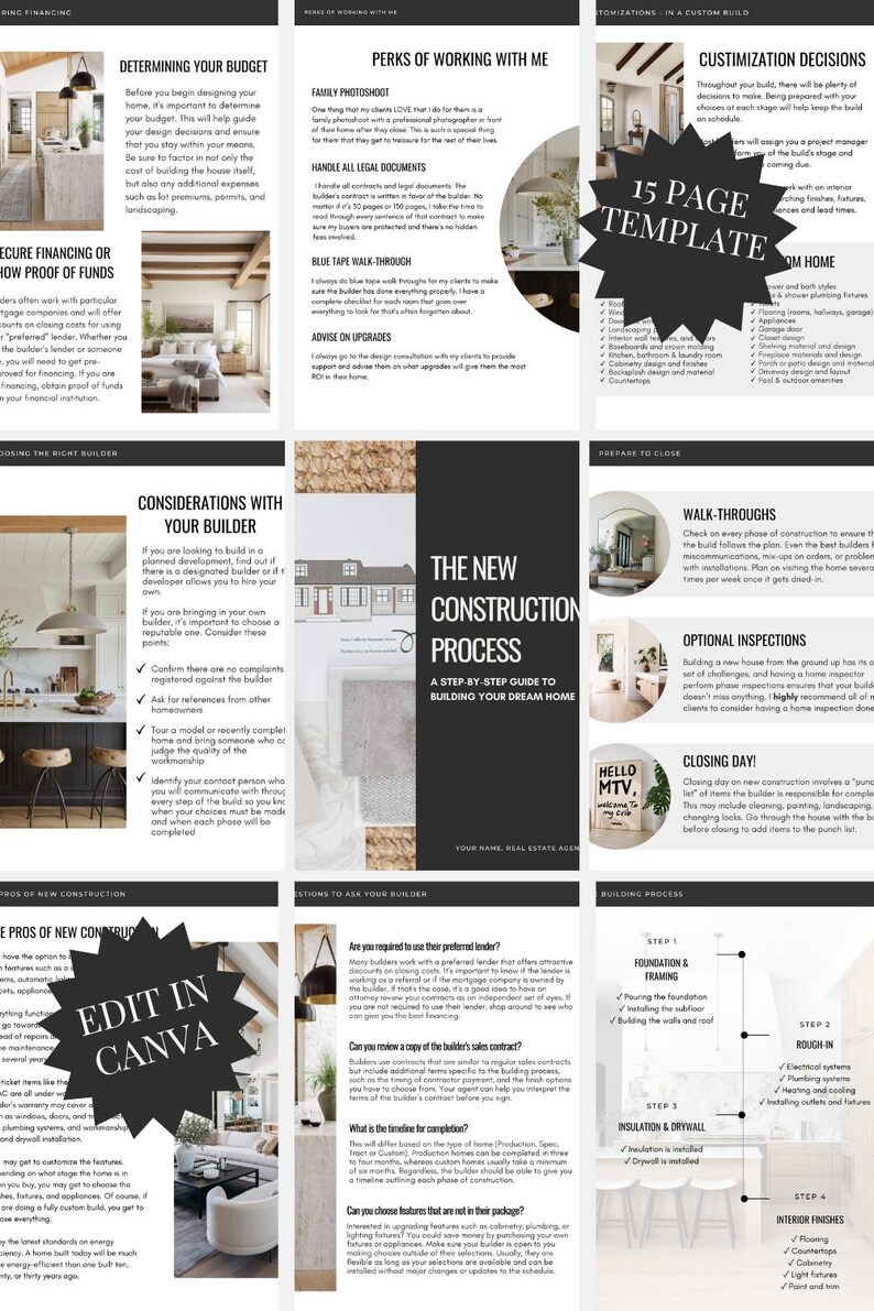 New Home Checklist | New Home Checklist | New Construction Guide | Real ...