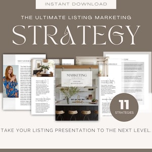 Real Estate Listing Marketing Plan | Listing Strategy | Listing Presentation | Pre Listing Packet | Canva Real Estate | Seller Guide