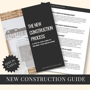 Liste de contrôle pour une nouvelle maison | Liste de contrôle pour une nouvelle maison | Guide de construction neuve | Modèles de toile pour l'immobilier | Planificateur de maison neuve | Marketing immobilier