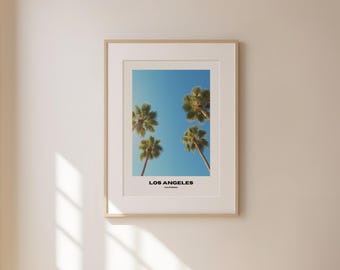 Impressão de arte de Los Angeles, arte de parede do sul da Califórnia, arte de parede maximalista, arte simples e colorida, impressões digitais, download digital retrô
