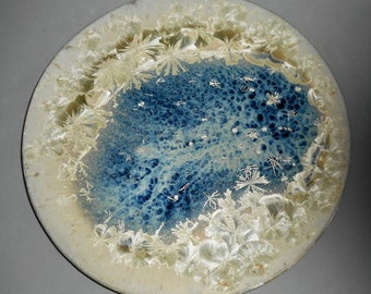 Plato glaseado cristalino Blue Lagoon