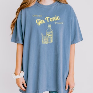 Chemise Gin Tonic | T-shirt cocktail | chemise boisson | enterrement de vie de jeune fille | cadeau d&#39;alcool | Cadeau Gin Tonic