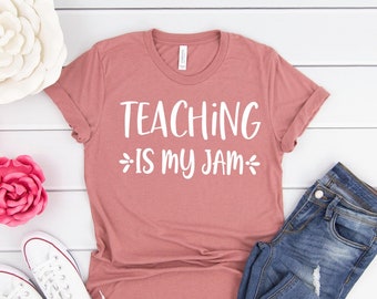 L’enseignement est ma chemise de confiture, chemise d’enseignant, cadeau d’enseignant de jardin d’enfants, chemise d’enseignant d’école primaire, professeur de collège, cadeau de Noël