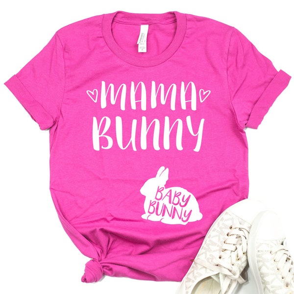 Mama Bunny Baby Bunny Shirt - Pregnancy Announcement Easter Shirt - Pregnancy Reveal Shirt - Easter Pregnancy Shirt - Cute Maternity Shirt