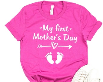 Mother's Day Gift, My First Mothers Day Shirt, Mom Shirt, Mother's Day Shirt, Mommy Shirt, Gift for Mom, New Mom Gift,Pregnancy Announcement