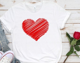 Valentines Heart Shirt, Unisex Heart Shirt, Valentines Tshirt, Valentines Day Shirt, Teacher Valentine's Tee, Cute Valentines Shirt