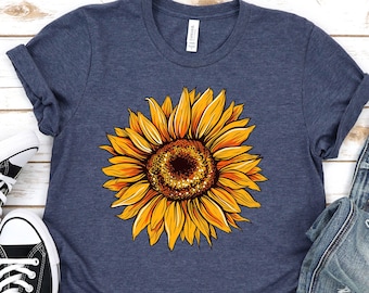 Sunflower Shirt, Flower Print Shirt, Womens Garden Shirt, Funny Sunflower Shirt, Floral Shirt, Plant Sunflower Shirt, Sunshine Shirt, Spring