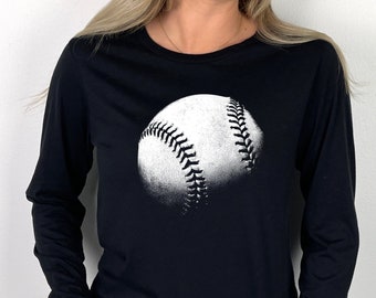 Women's Baseball shirt, Cute Baseball Shirt, Baseball Tee, Baseball Long Sleeve Shirt, Retro Baseball Tee, Baseball Mom Gift, Baseball Game