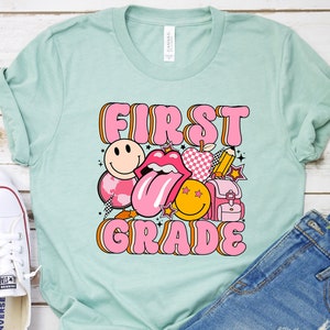 First Grade Shirt, Back To School Shirt, Hello First Grade Retro Shirt, First Grade Shirt, First Grade Teacher Shirt,Hello 1st Grade Shirt