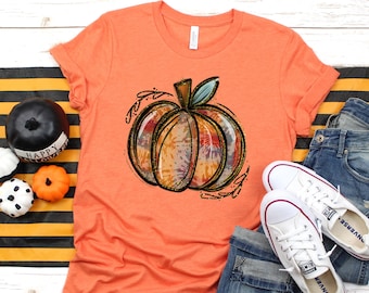 Fall Shirt, Pumpkin Shirt, Tie Dye Pumpkin Shirt, Fall Clothing, Fall Tshirt, Autumn Shirt, Tis' the season, Gift Idea, Women's Fall Shirt