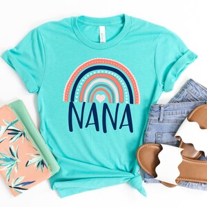 Nana Shirt - Grandma Shirt - Rainbow Shirt - Mothers Day Gift - Birthday Gift Mom - Baby Shower Gift - Pregnancy Announcement, Gift for Nana