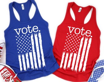 Vote Women's Tank Top, 2024 Election Shirt, Voter Shirt, Voting shirt, Political Shirt, Election day Shirt, Vote Shirt for Women, Gym Top