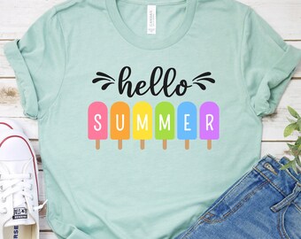 Hello Summer Shirt, Popsicle Shirt, Vacation Shirt, Beach Vacation, Summer Vacation, Vacation Tee, Vacay Mode, Summertime Shirt, vacay tee