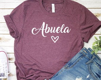 Abuela Shirt, Grandma Gift, Abuelita Shirt, Christmas Gift for Abuela, Mothers Day, Pregnancy Announcement Grandparents, Abuela Gift