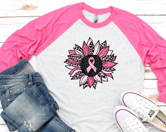 Breast Cancer Survivor, Breast Cancer Awareness t-shirt, Breast Cancer Sunflower Shirt,Pink Ribbon Shirt,Sunflower tee,Cancer Survivor Shirt