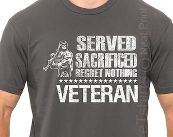 Christmas Gift for Veteran, Holiday Gift, Military T Shirt, Husband Gift, Veteran shirt, American Veteran T-Shirt, Gift for soldier, Served