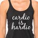 "Cardio Is Hardio" Fitness Gym Yoga Women's T-Shirt - 100% Cotton Ladies Fit Workout Tee