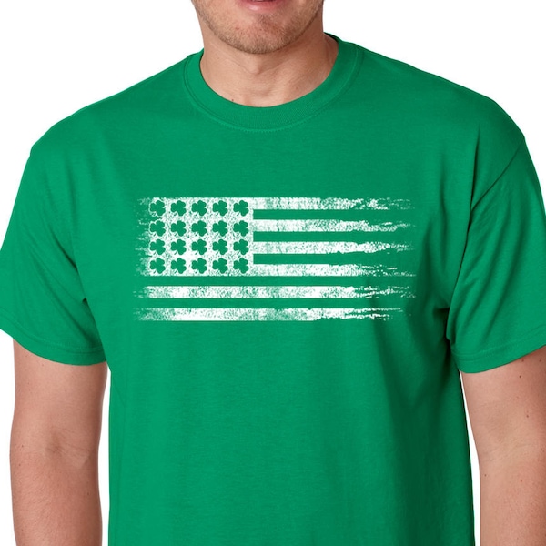 Urban Backwoods Shamrock Irish Flag Men's T-Shirt - Premium Heavy Cotton Tee