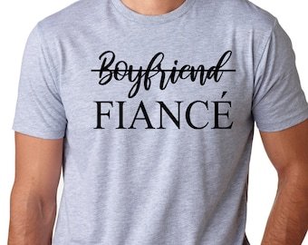 Boyfriend Fiance T-Shirt, Future Husband, I Said Yes, Engagement Shirt, Engagement Gift, Fiance Shirt, Bachelorette Party, Valentines Shirt
