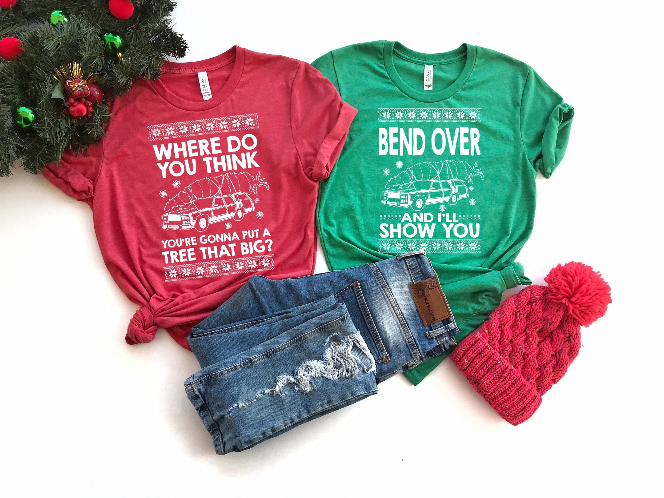 Matching Christmas Couples Shirts 