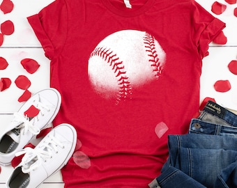 Cute Baseball Shirt, Baseball Tee, Women's Baseball shirt, Vintage Baseball Shirt, Retro Baseball shirt, Baseball Mom Gift, Shirts For Women