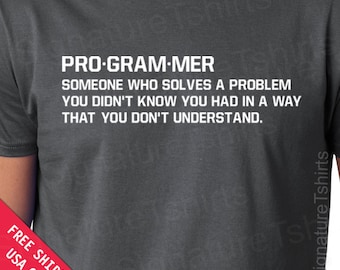 Programmer Mens Womens T-shirt  geek gift father dad husband daddy shirt tshirt Birthday geeky geekery s-3xl Christmas Gift