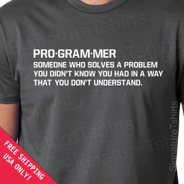 Programmer Mens Womens T-shirt  geek gift father dad husband daddy shirt tshirt Birthday geeky geekery s-3xl Christmas Gift