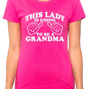 This Lady is going to be a Grandma Womens T shirt New Grandma Valentine's Day Gift Mother's Day Gift shower shirt Grandma to be Tee shirt image 2