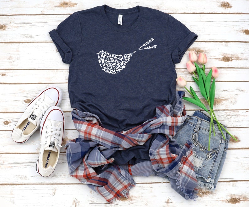 Birds in a Bird Nature Shirt Birds Watching Study Fan Shirt Etsy