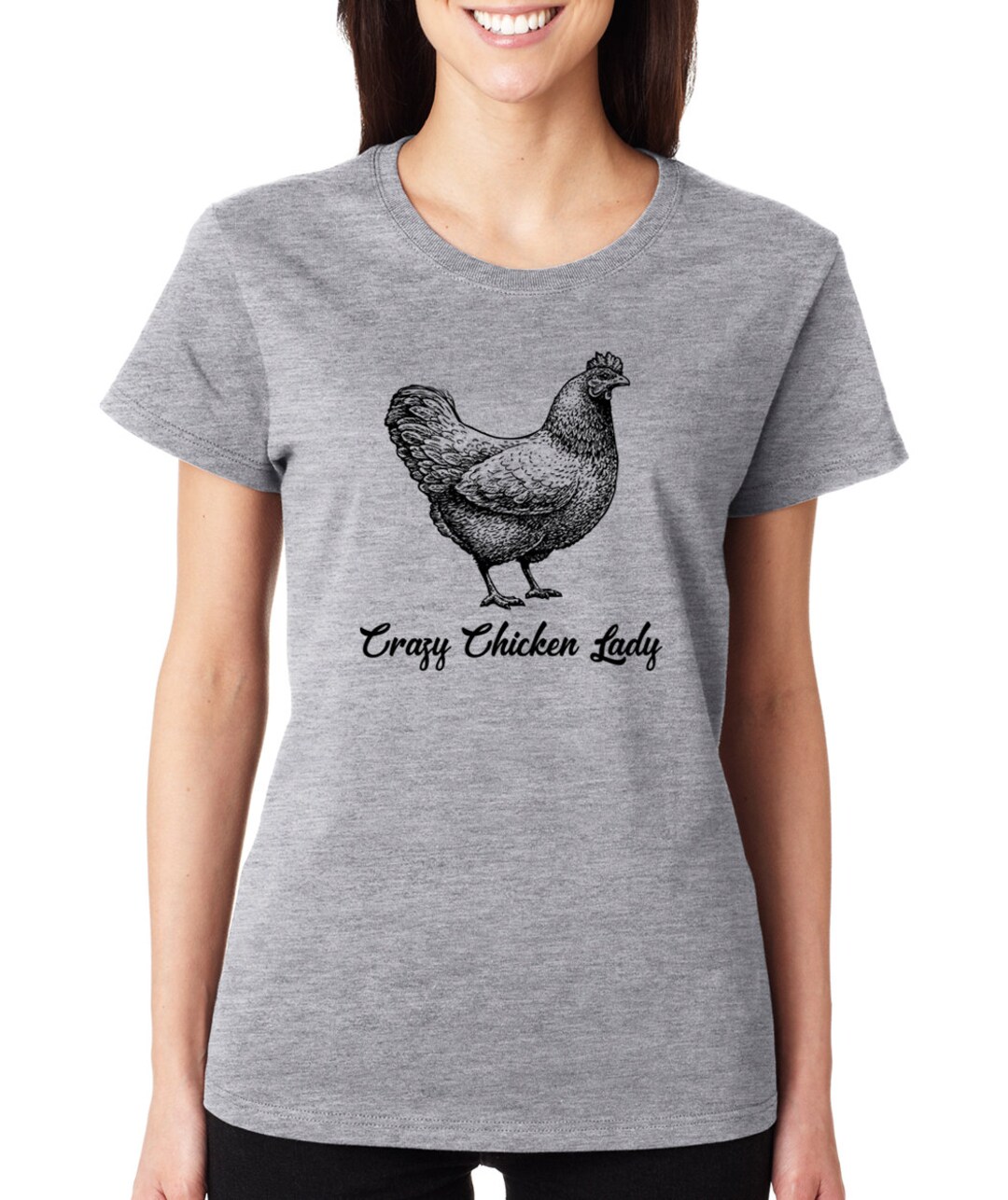 Crazy Chicken Lady Tshirt Mothers Day Gift Idea Womens Shirt Etsy