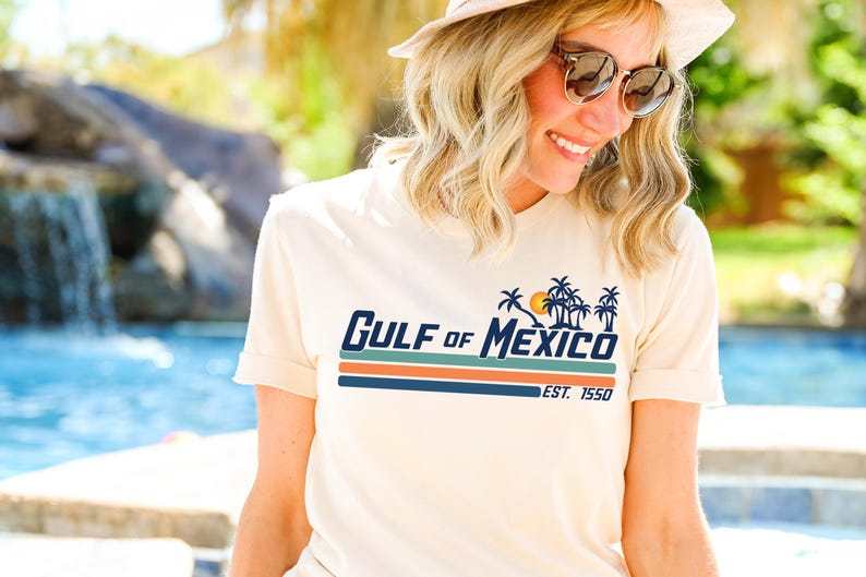 Gulf of Mexico Shirt Gulf Coast Shirt Historical Gulf of Mexico Golfo de Mexico Shirt Gift for Mexico Lover Gulf of Mexico Gift Protest tee Natural